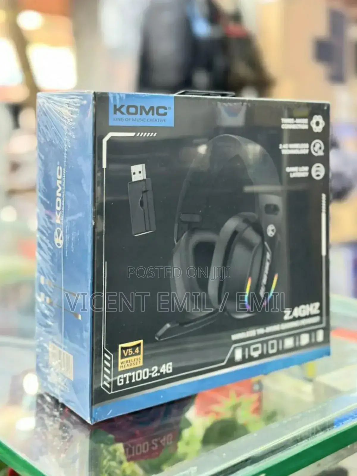 Komc Gt100-2.4g Wireless Gaming Headset.