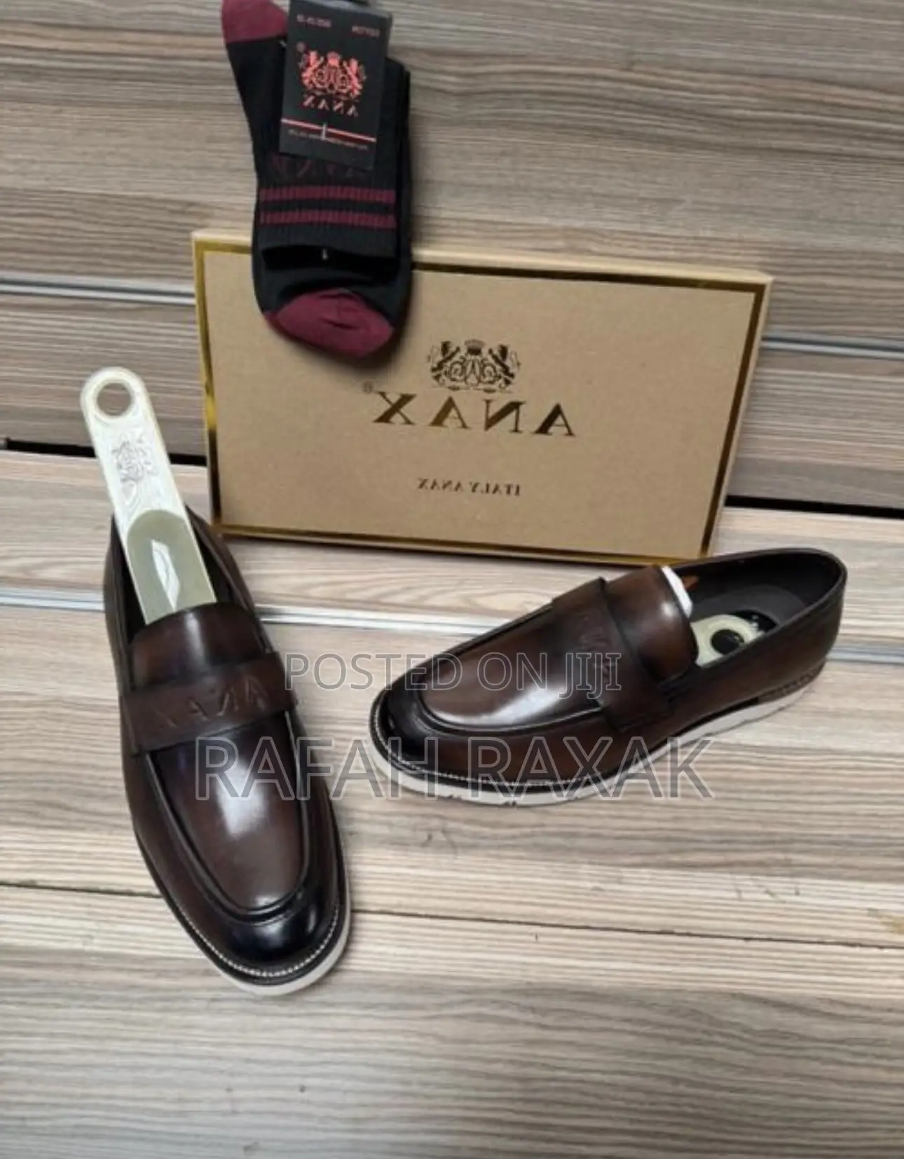 Original Dark Tan Anax Smart Casual Leather Loafers