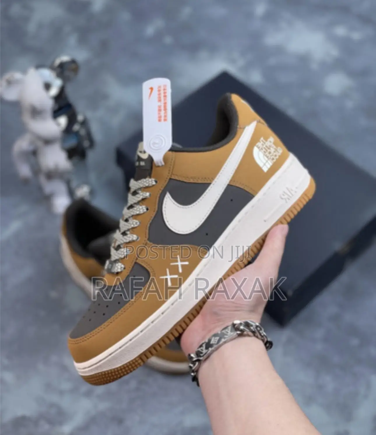 Original The North Face X Nike Air Force 1 ‘07 Low Brown Sneakers