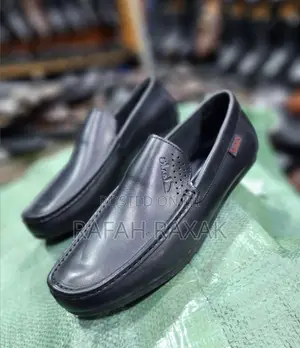 Original Men’S Black Flat Sole Clarks Moccasin Leather Loafers
