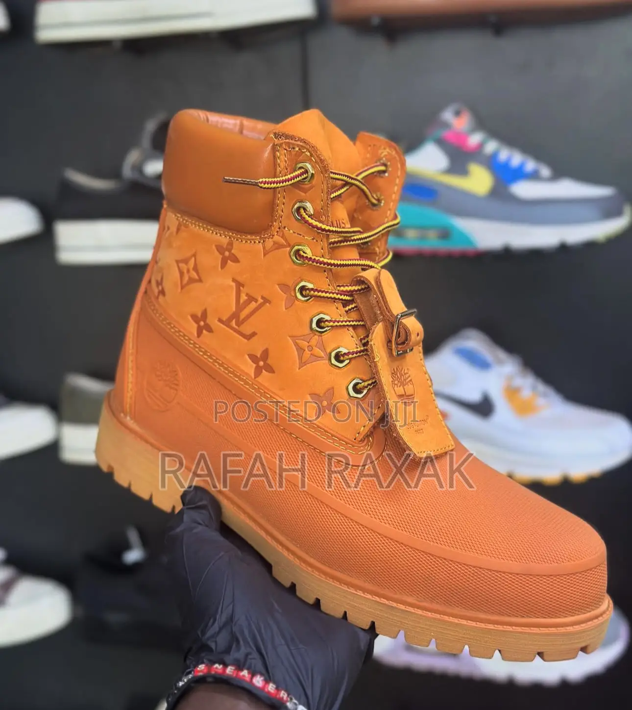 Original Louis Vuitton X Timberland Boots 6 Inch Waterproof Boots