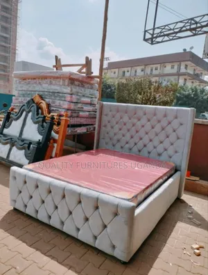 5*6 Gray Button Bed