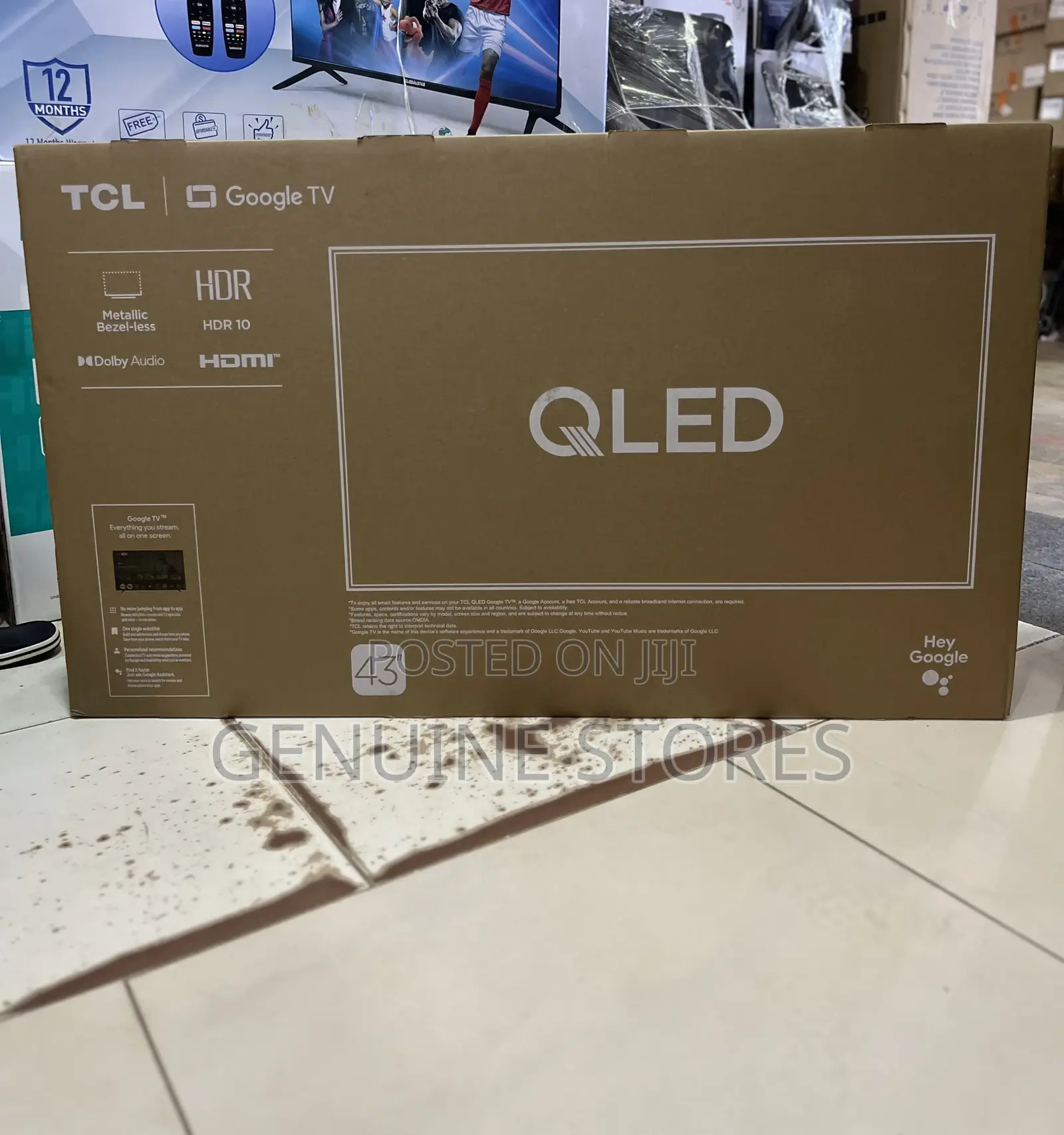 TCL 43” of Qled Android / Smart Tv With Inbuilt Free Channels.