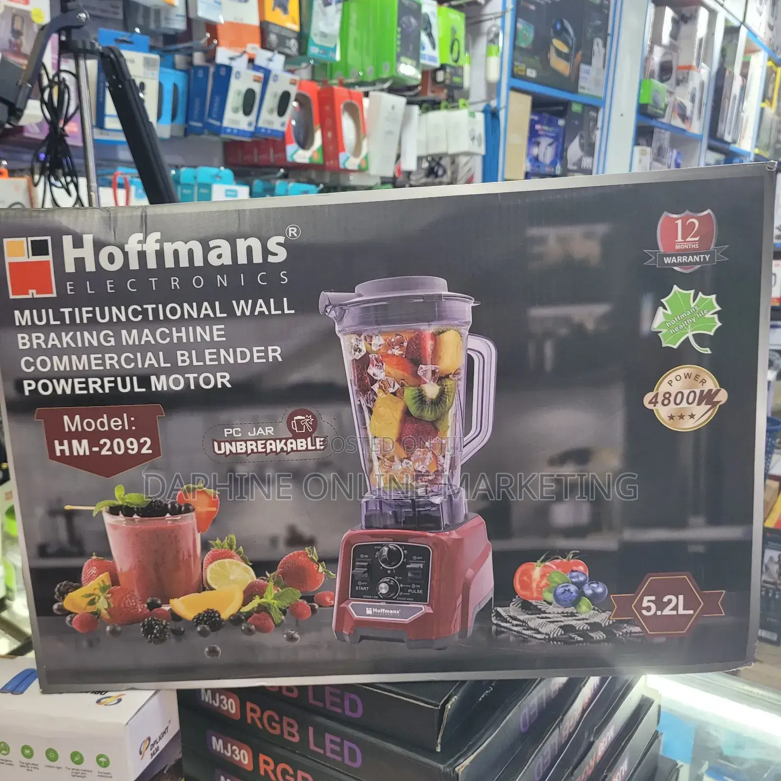 Commercial Blender 5.2l Hoffman, Food Processor 5.2l Hoffman Blender
