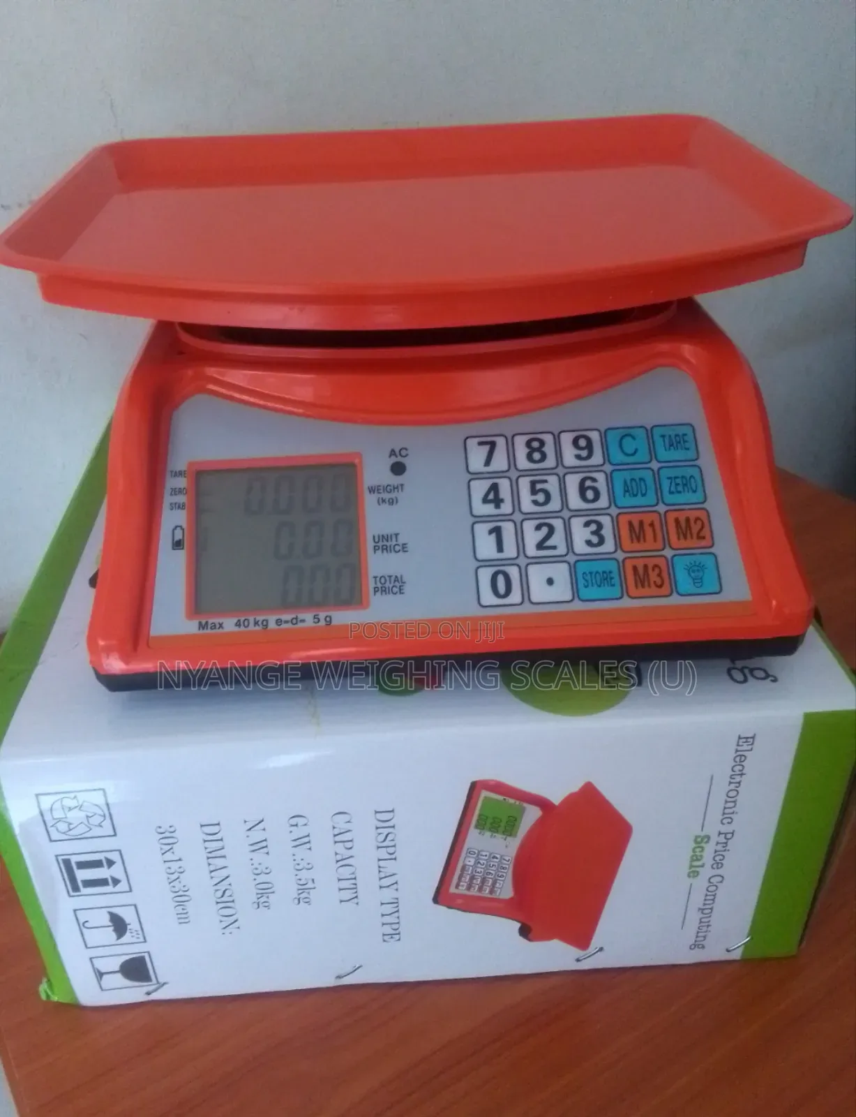 Compact Kitchen Weighing Scale Digital Weigh 40kg Weighing Scale