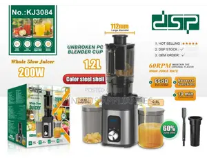 DSP Electric Slow Juicer With Unbreakable Blender Cup 1.2l