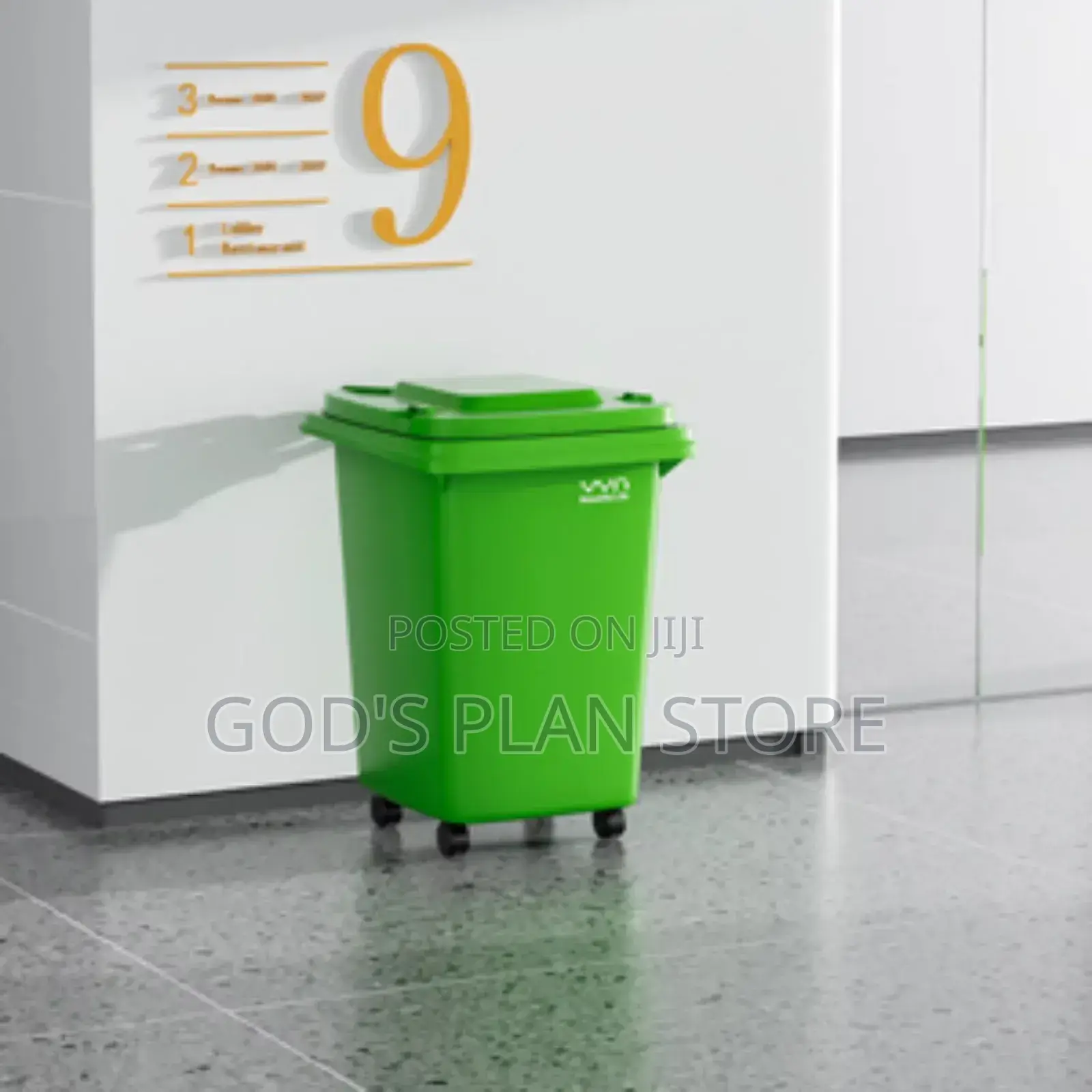 Garbage Recycling Bin 50litres Dust Bins Green