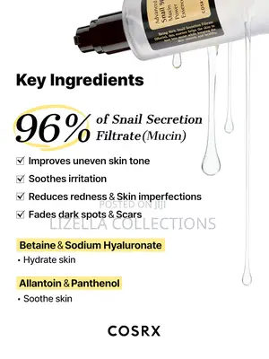 Cosrx Snail Mucin 96% Power Repairing Essence (Dull Skin Fine Lines,