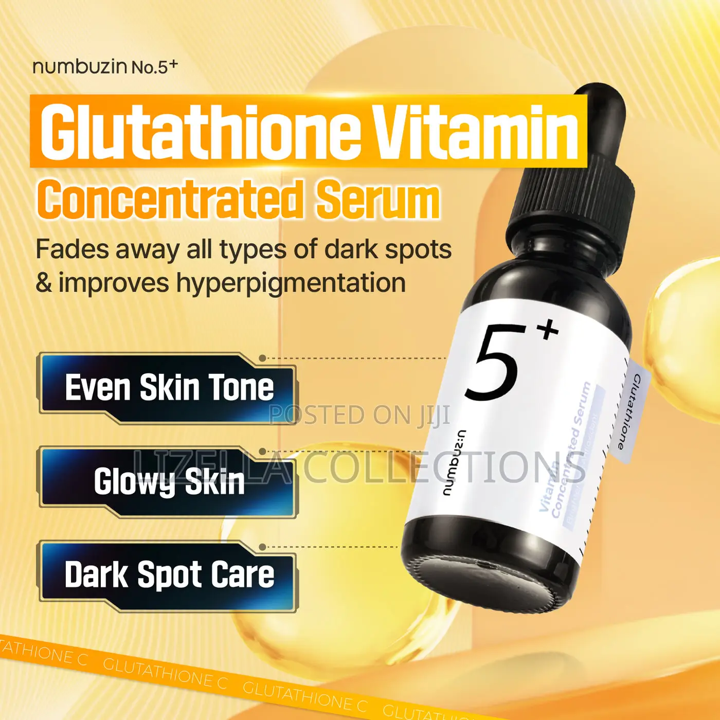 5+ Glutathione Vitamin Concentrated Serum( Dark Spots, Acne Scars