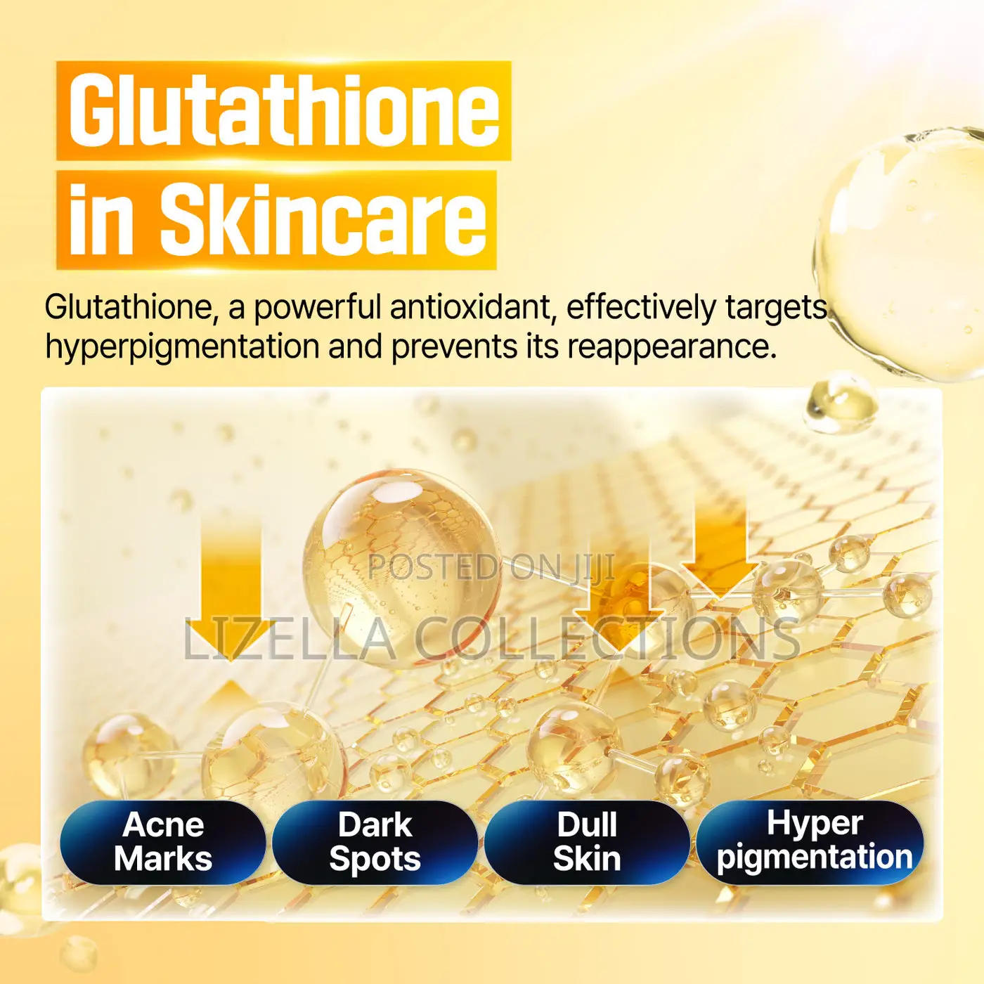 5+ Glutathione Vitamin Concentrated Serum( Dark Spots, Acne Scars