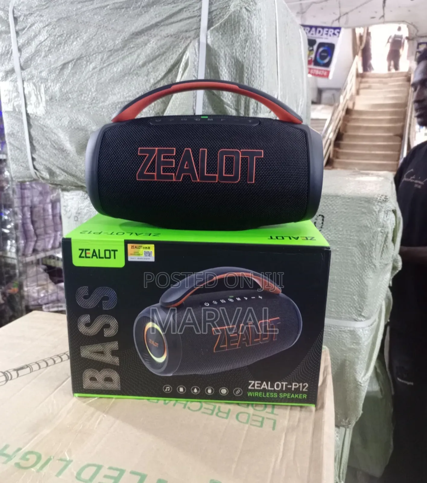 Zealot P12 60w Wireless Speaker, RGB Light Quality, Bass Boos 8000mah