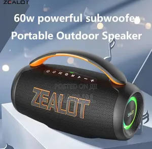 Zealot P12 60w Wireless Speaker, RGB Light Quality, Bass Boos 8000mah