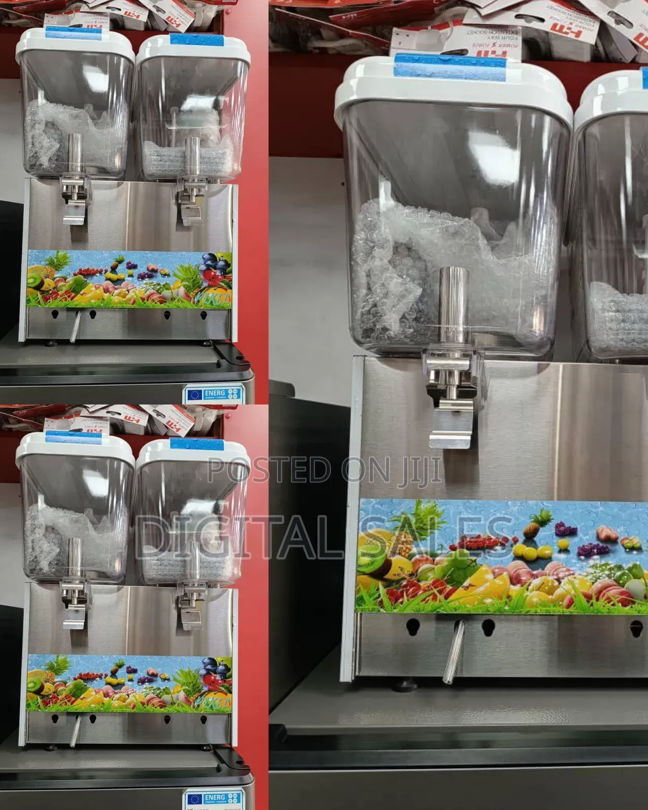 White Double Juice Dispenser/ Juice Dispenser B12