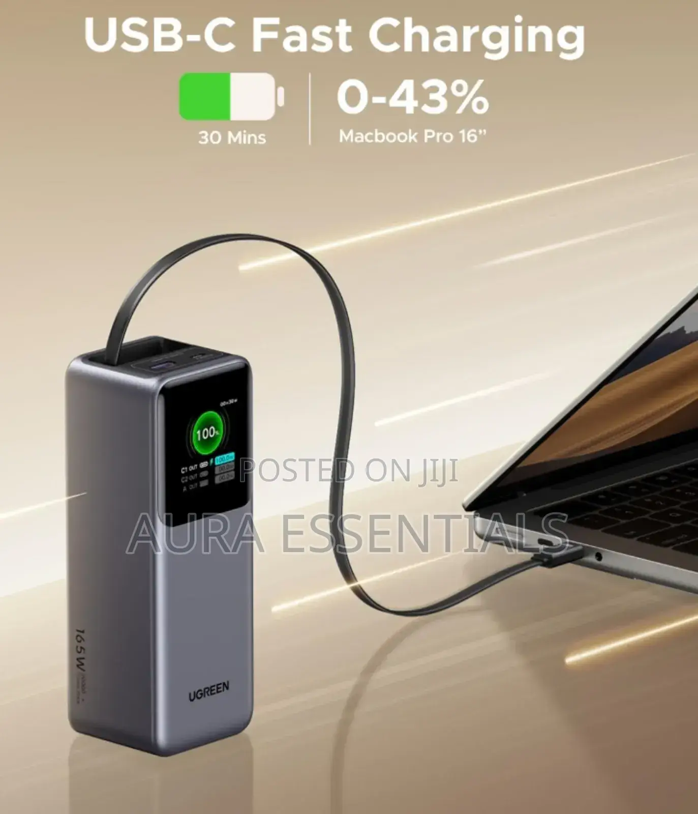 Ugreen Nexode 20000mah 130w Fast Charging Power Bank.