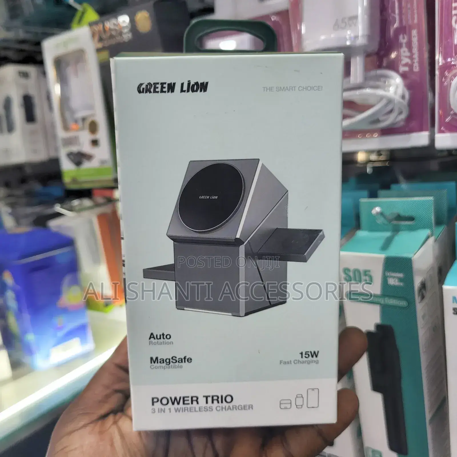 Greenlion Power Trio Magsafe 15w, Wireless Magsafe Charger