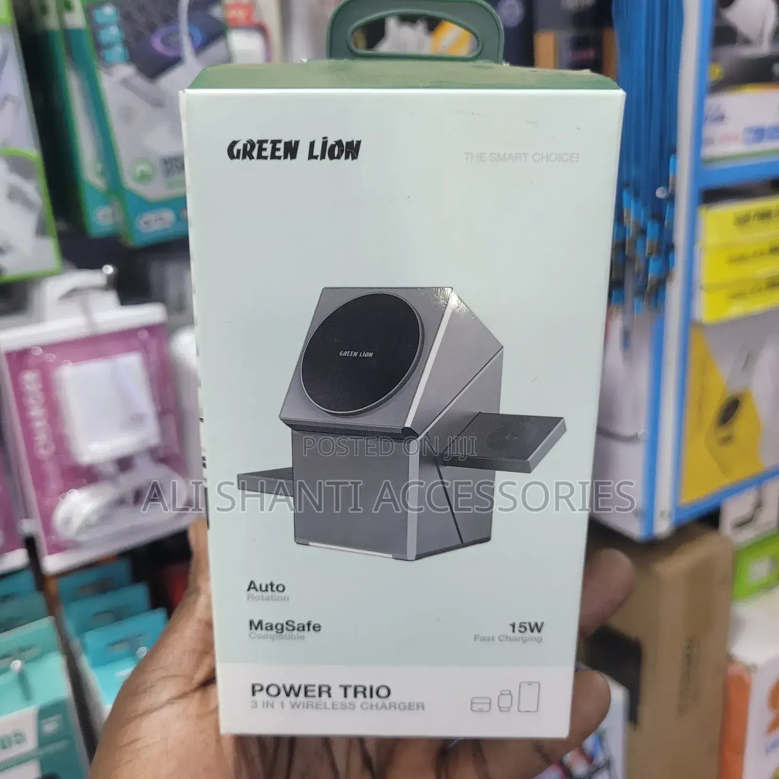 Greenlion Power Trio Magsafe 15w, Wireless Magsafe Charger