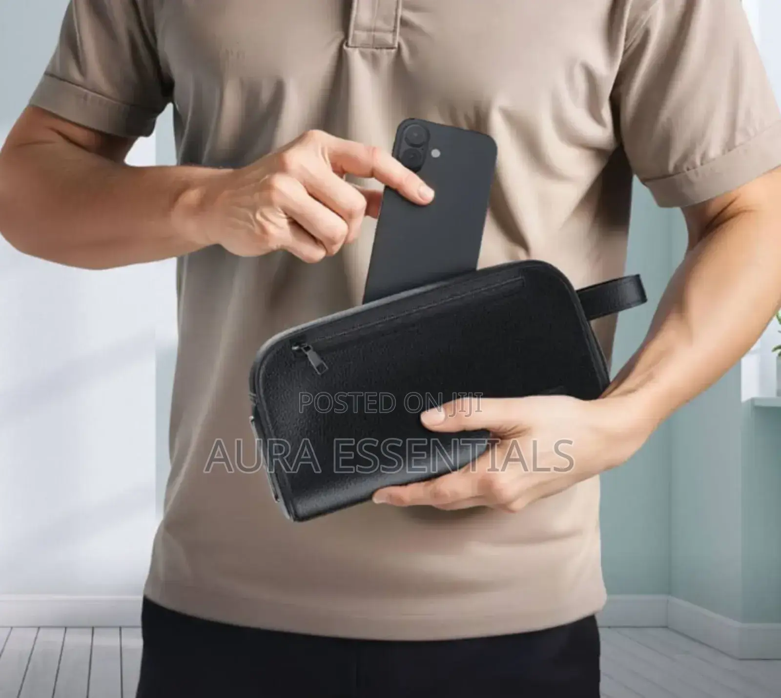 Green Lion Liora Fingerprint Bag With Leather Strip Led Indicator