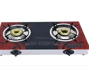 Pixel Double Burner Glass Gas Stove With Automatic Ignition