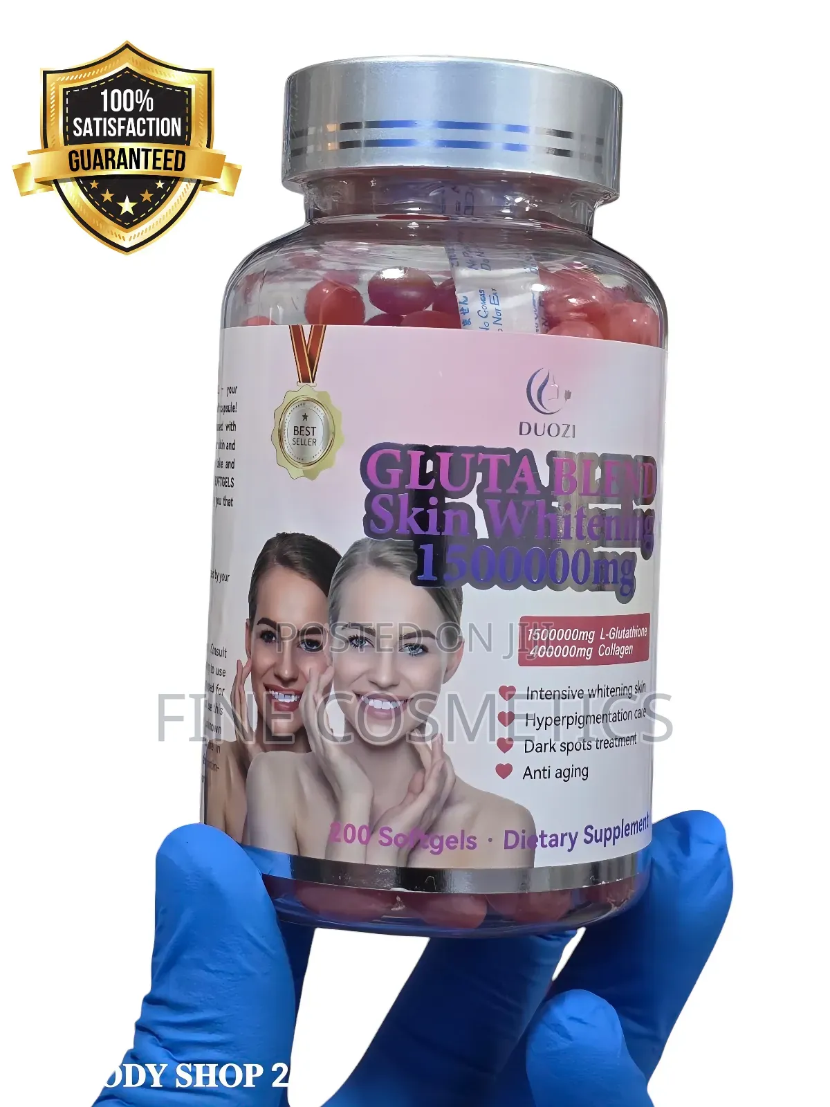 Gluta White Blend Softgels | Skin Whitening Glowing .Mg Caps