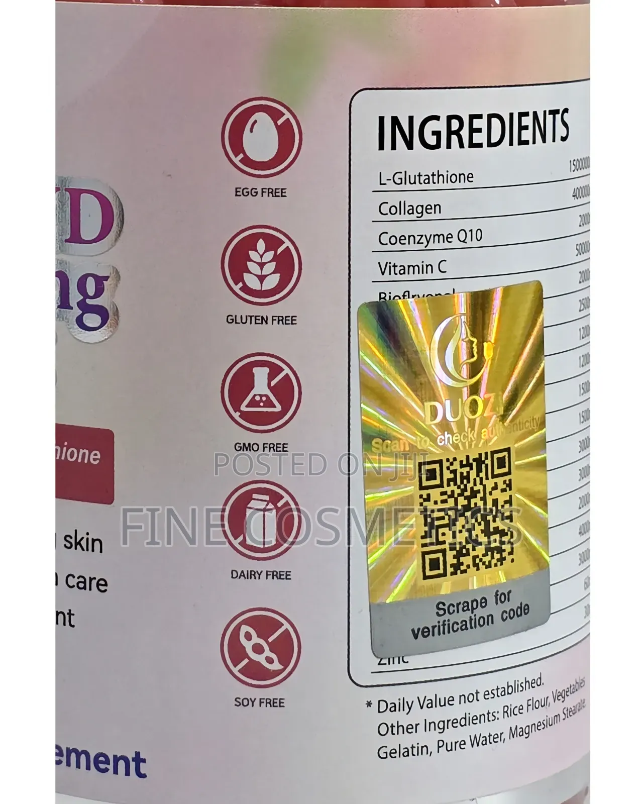 Gluta White Blend Softgels | Skin Whitening Glowing .Mg Caps