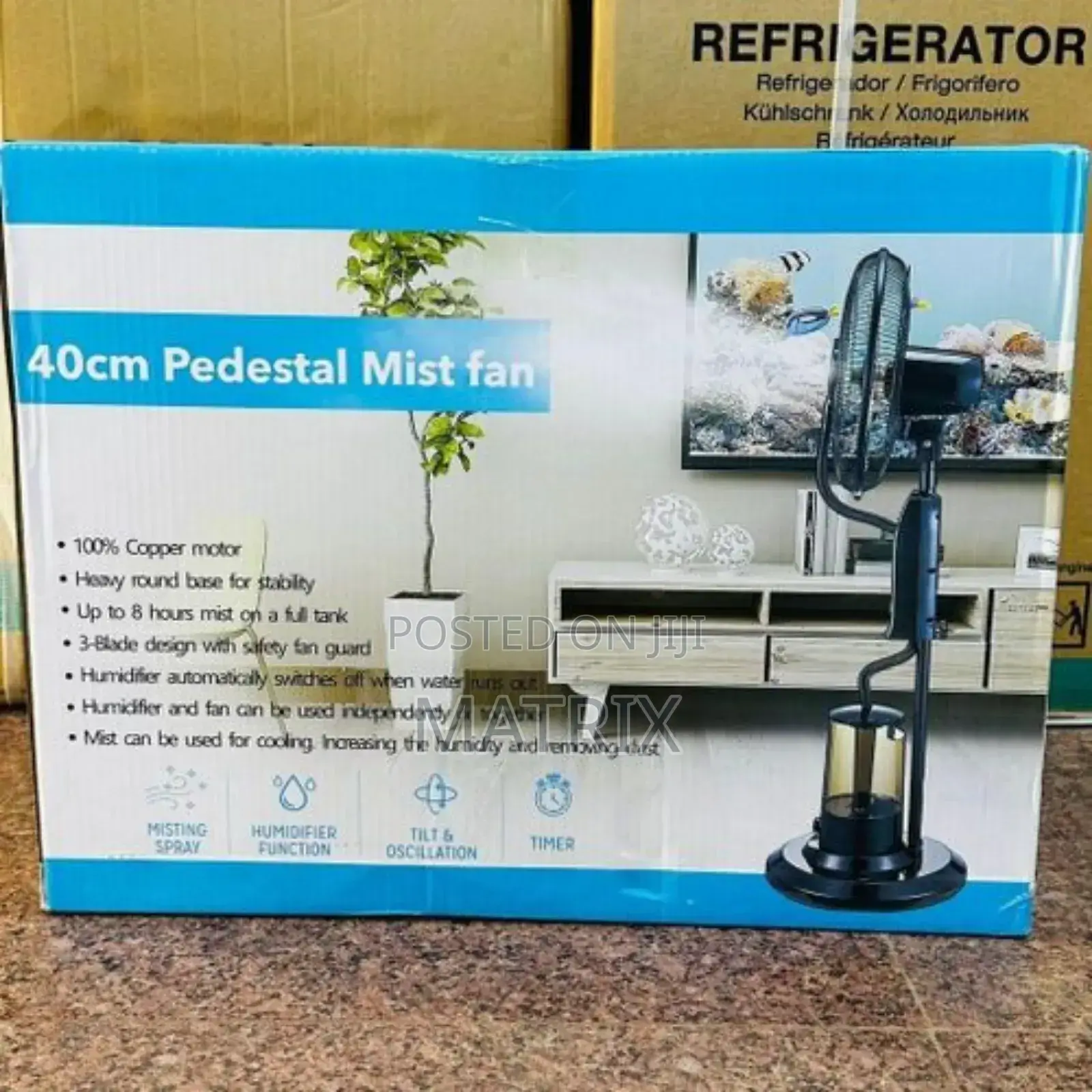 Mist Fan Humidifier Air Conditioner And Cooler With Cooling Levels