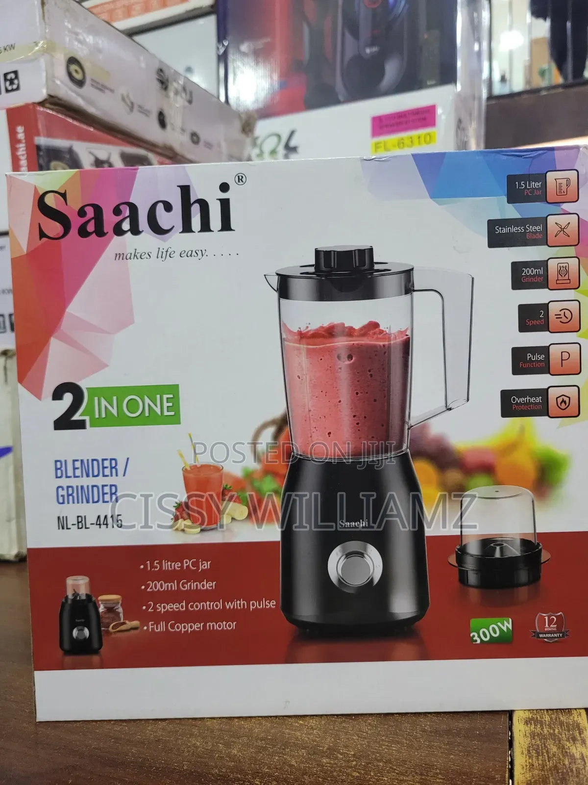 Saachi 2in1 Blender and Grinder