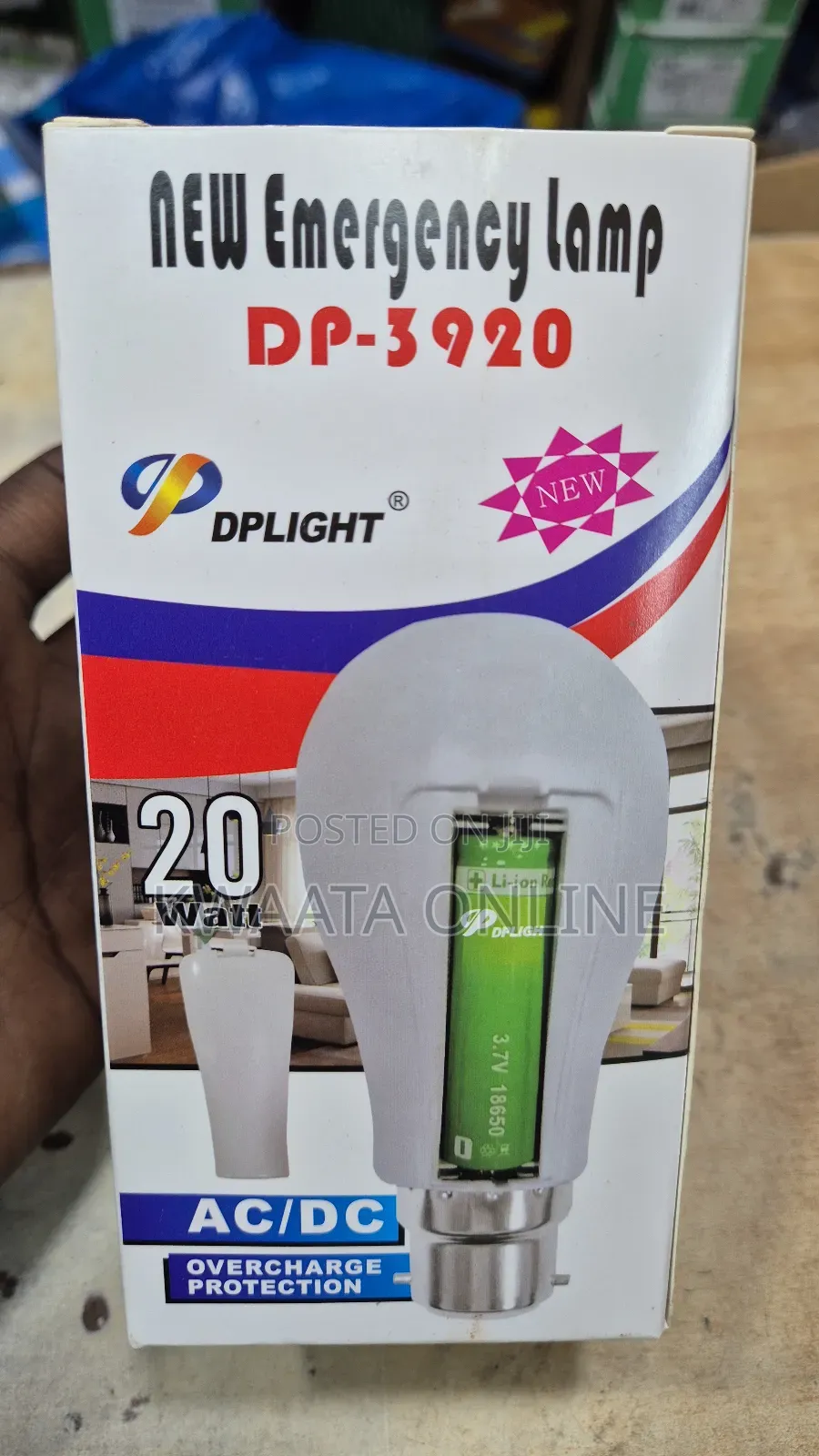 20watt Led Rechargeable Bulb Dual Mode Ac/Dc Emergency Light