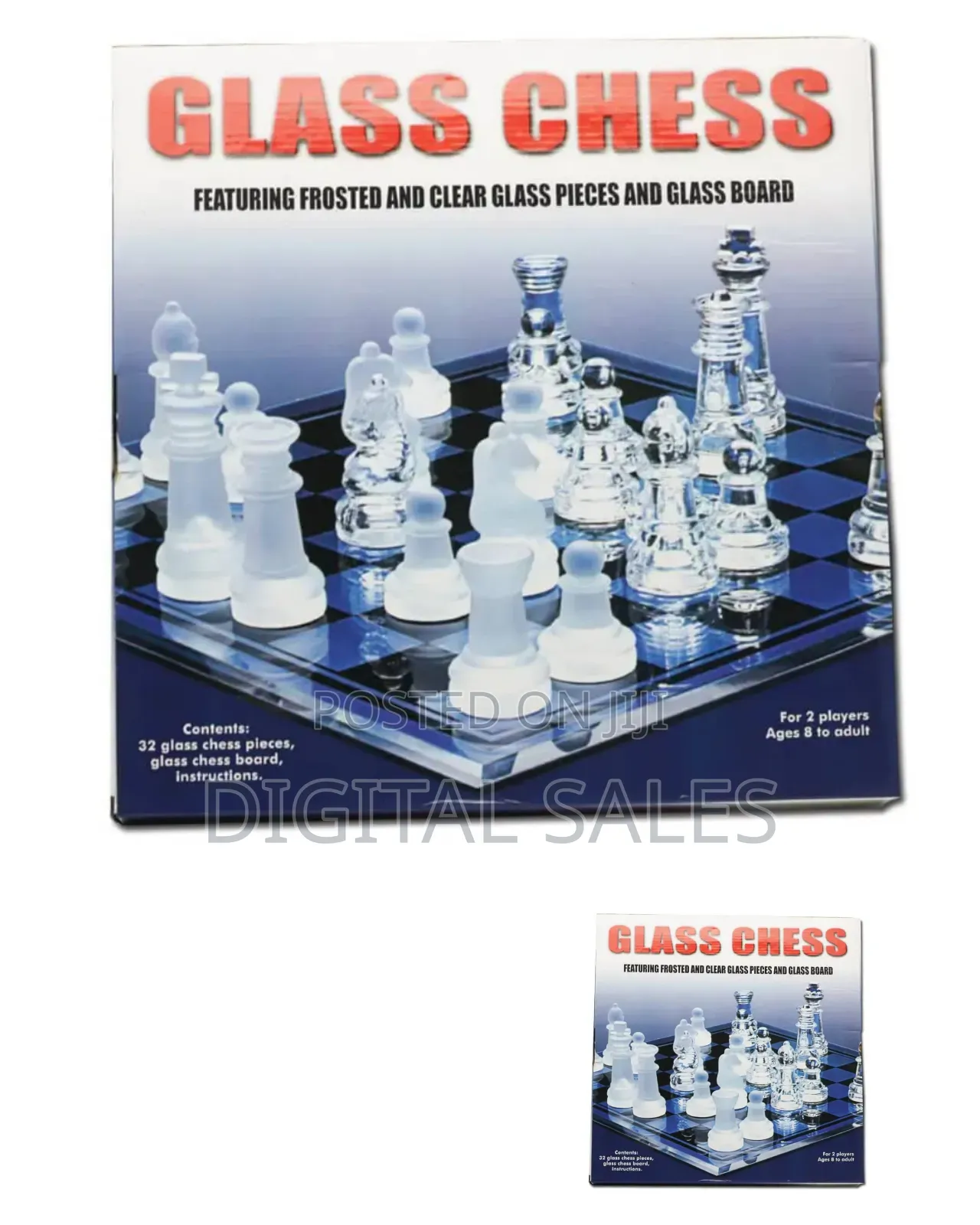 Portable Glass Chess and Glass Board