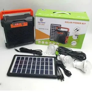 25w Easy Power Solar Lighting System Generator Kit,Fm Radio, 3led Bulb