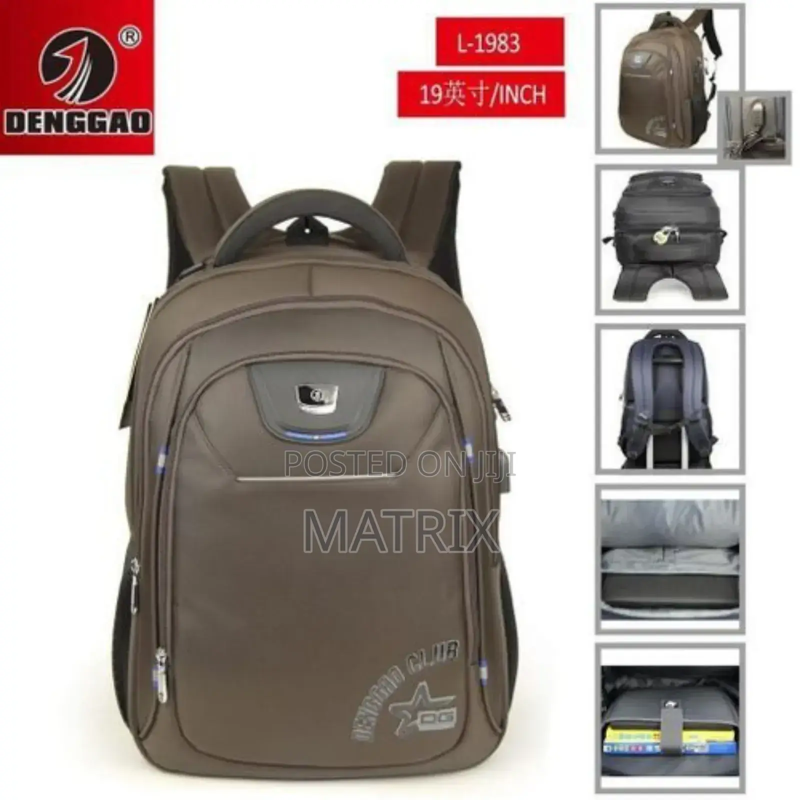 Denggao Anti Theft Travel Laptop Student Bookbag Backpack Bag19 Inch