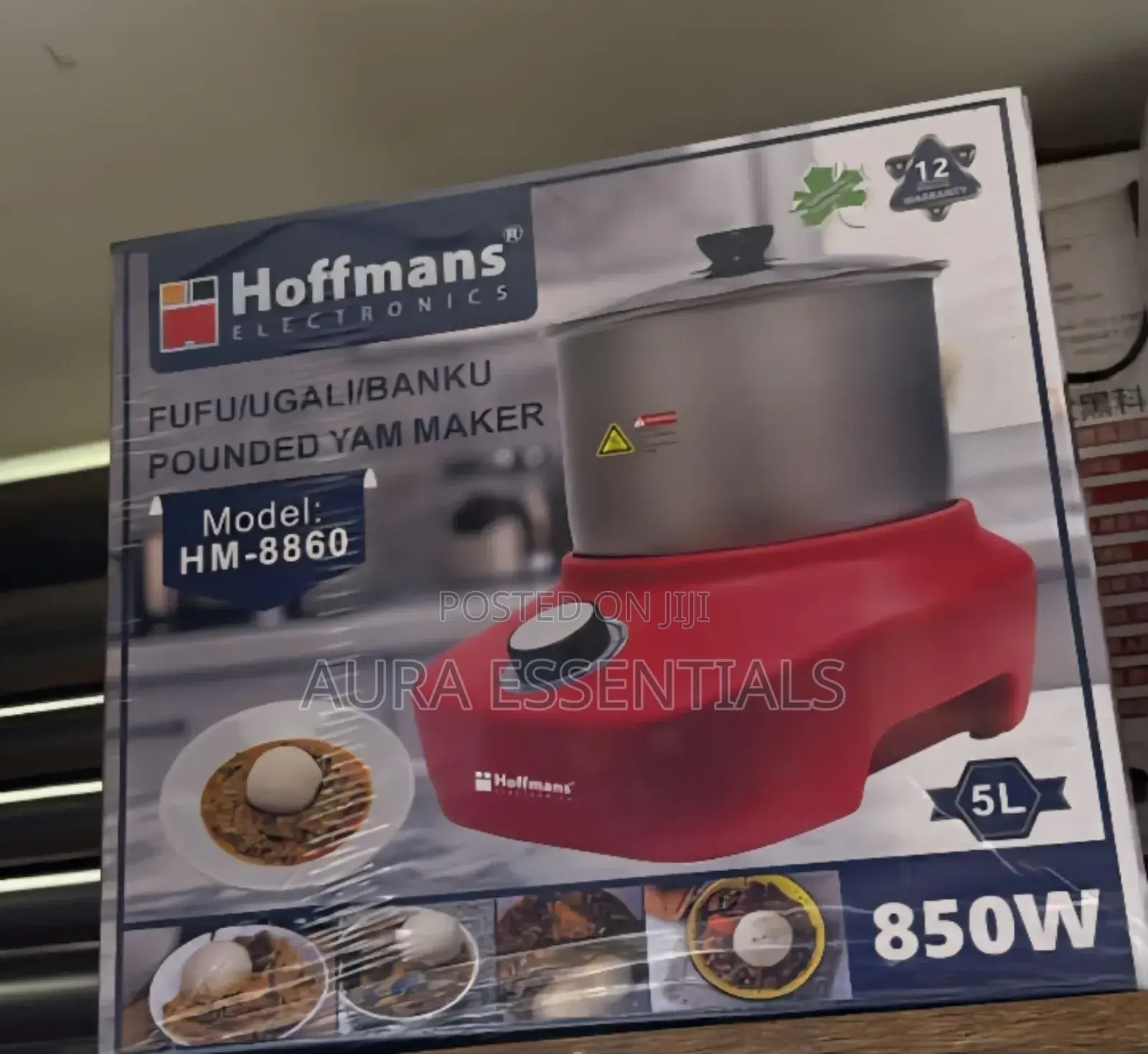 Hoffmans Hm-8860 Electric Fufu/Ugali/Banku/Pounded Yam Maker