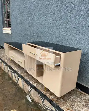 Black Glass Tv Stand in Smoke White