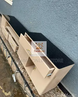 Black Glass Tv Stand in Smoke White
