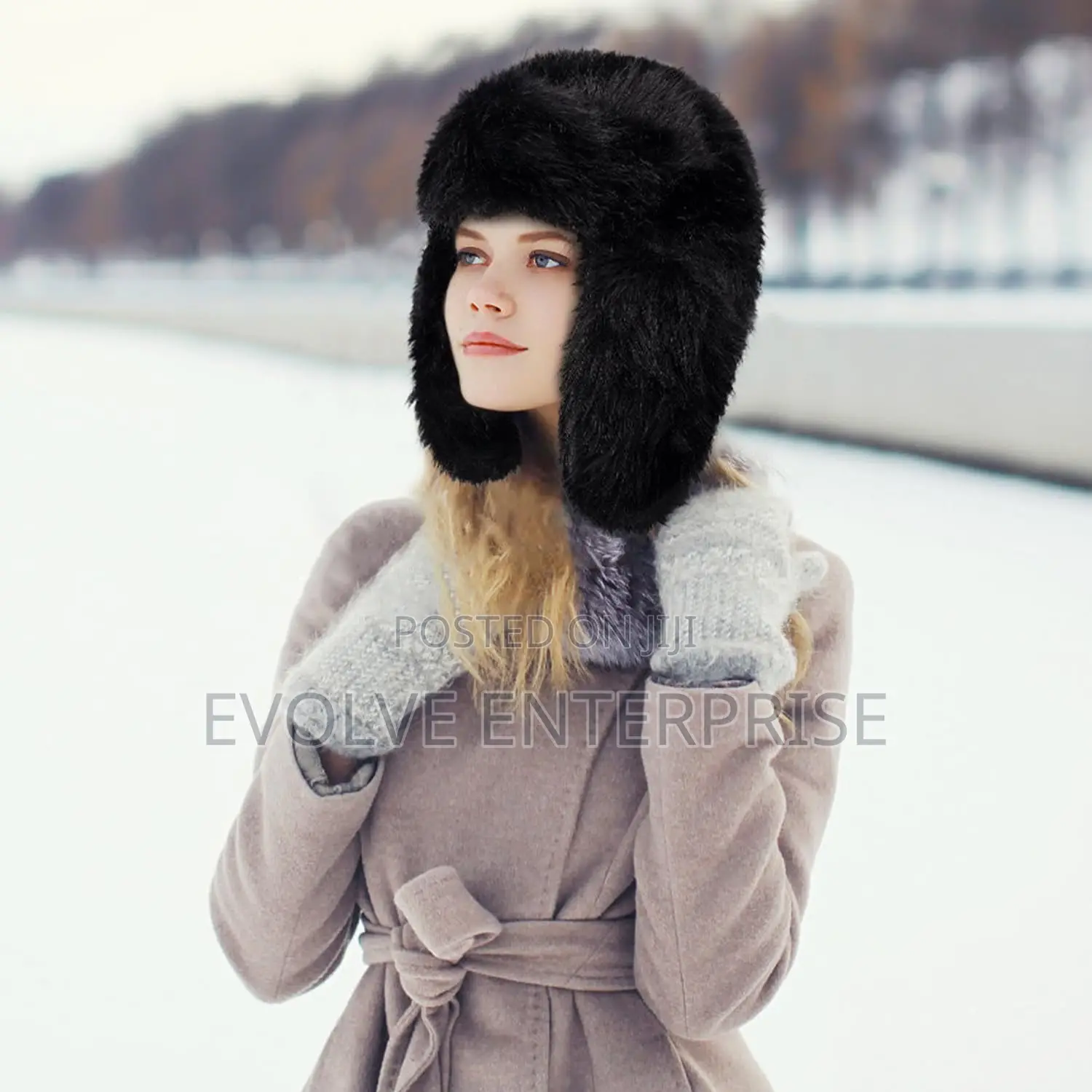 Peicees Winter Fur Hats for Women Ladies With Ear Flaps