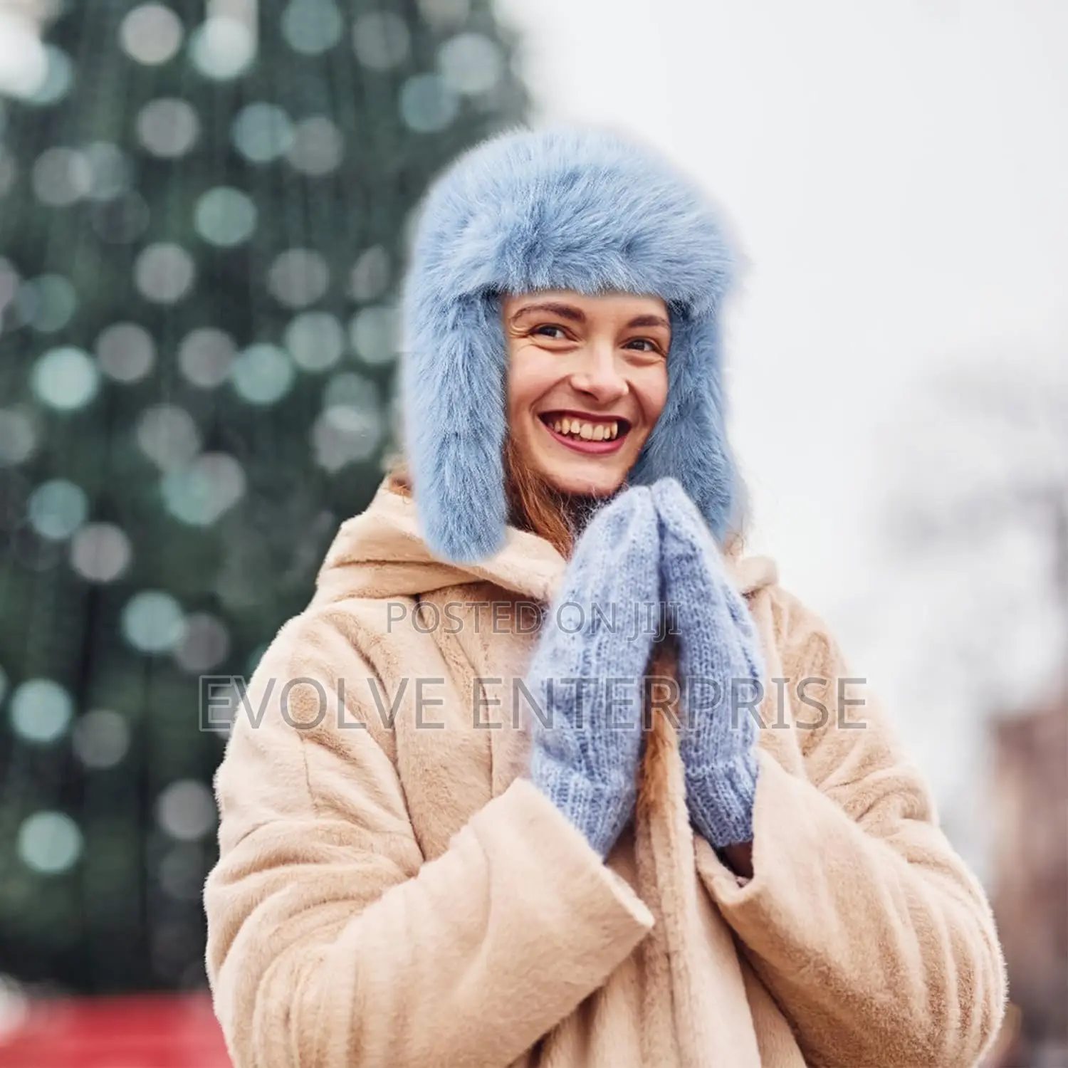 Peicees Winter Fur Hats for Women Ladies With Ear Flaps