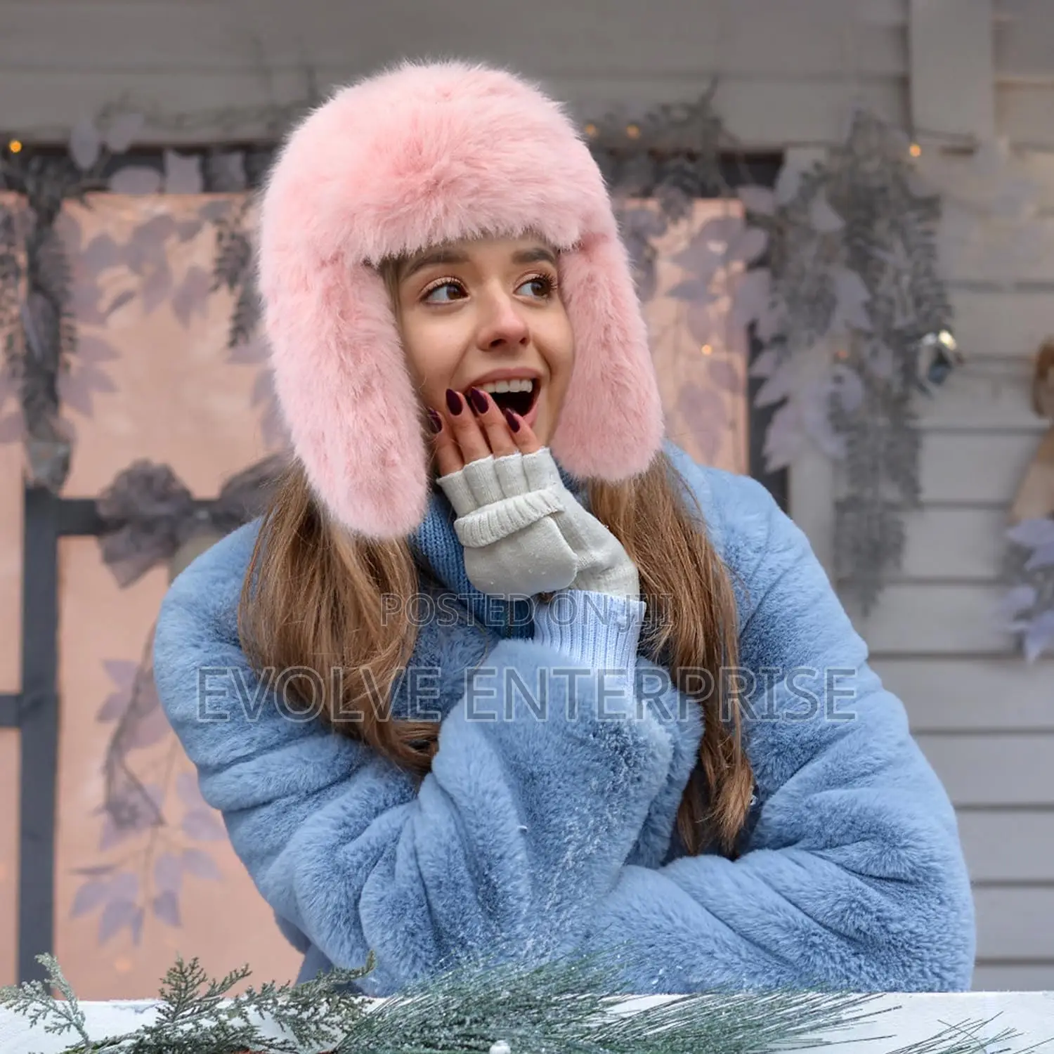 Peicees Winter Fur Hats for Women Ladies With Ear Flaps