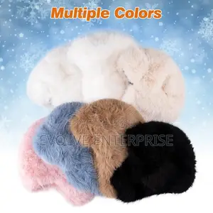 Peicees Winter Fur Hats for Women Ladies With Ear Flaps
