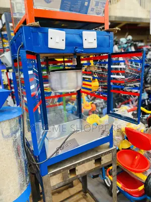 Plain Dark Blue : Electric Popcorn Machine / Income