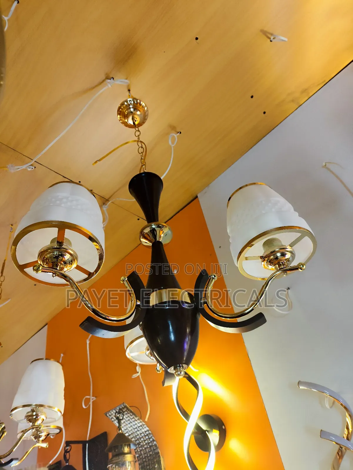 More Up 3arm Chandelier for Bedroom and Living Room
