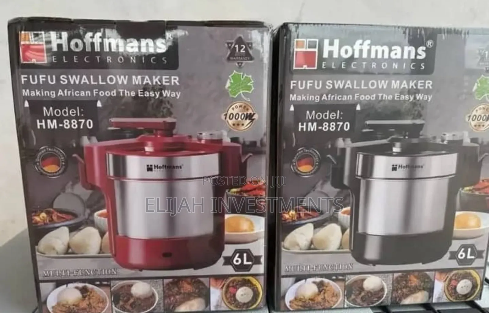 Hoffmans 6l Automatic Swallow Maker Fufu Pounding Blender 1000w