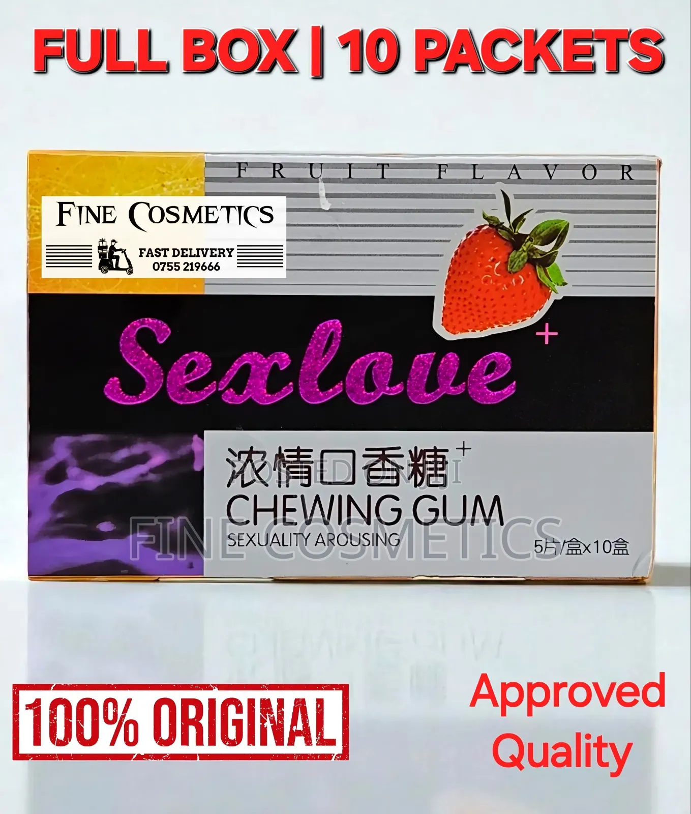 Full Box, Sex Love Unisex Arousal Chewing Gum Sex Erotic Libido Boost