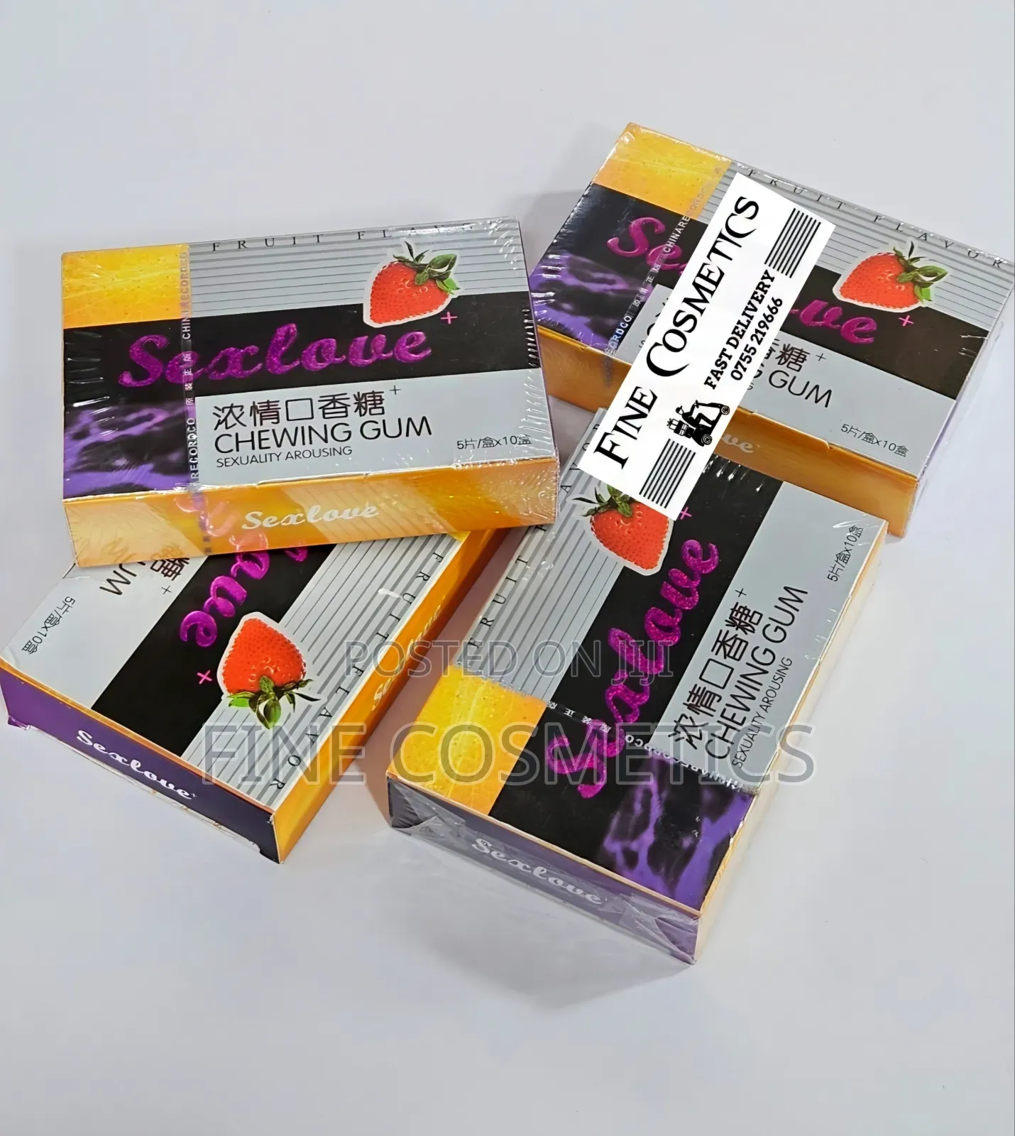 Full Box, Sex Love Unisex Arousal Chewing Gum Sex Erotic Libido Boost