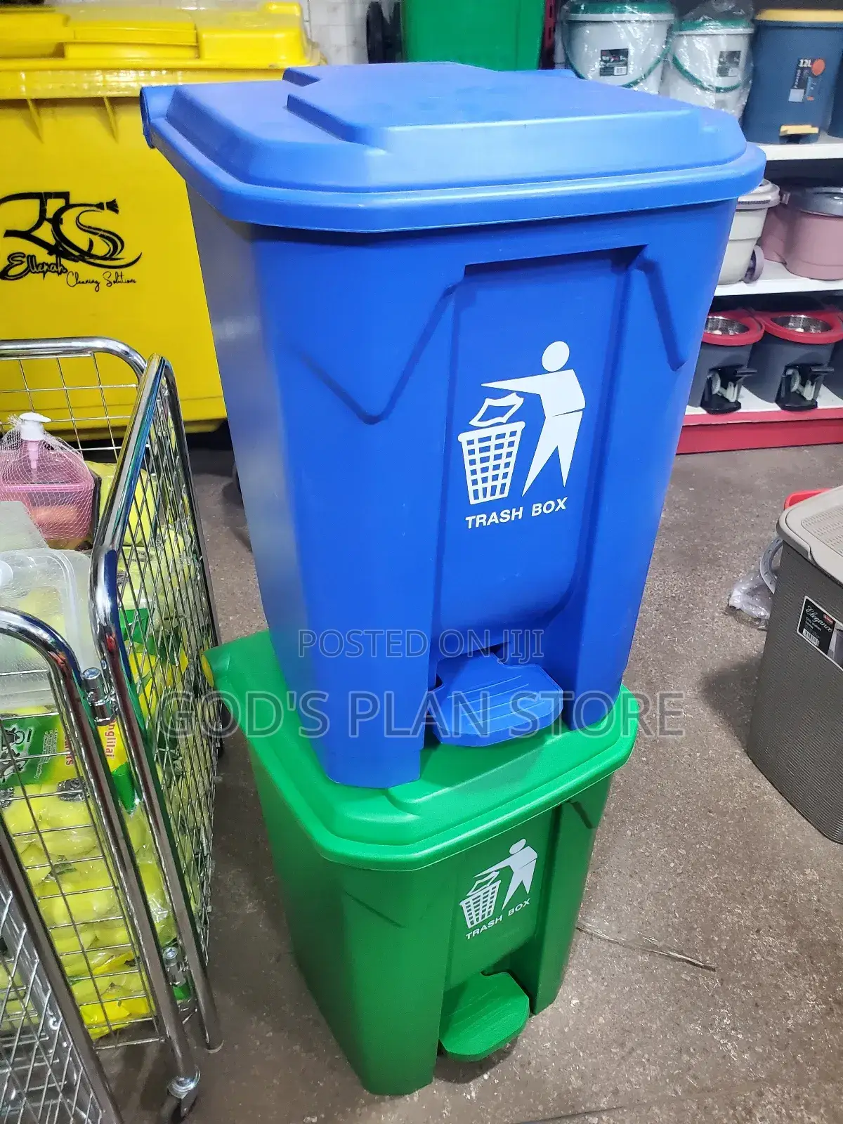 Foot Pedal Plastic Dust Bins 80litres