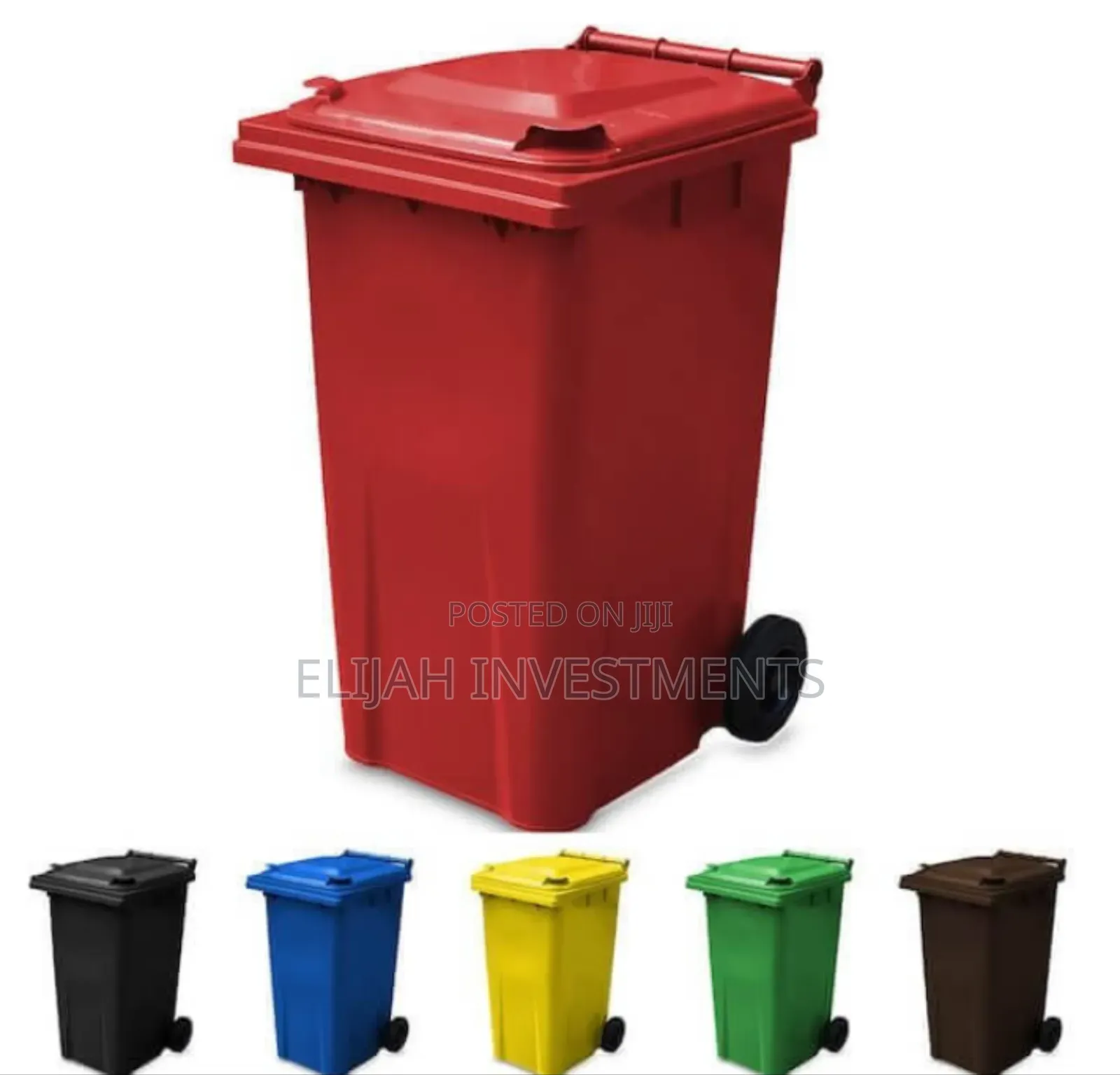 Large Outdoor Rolling Trash Can 120l