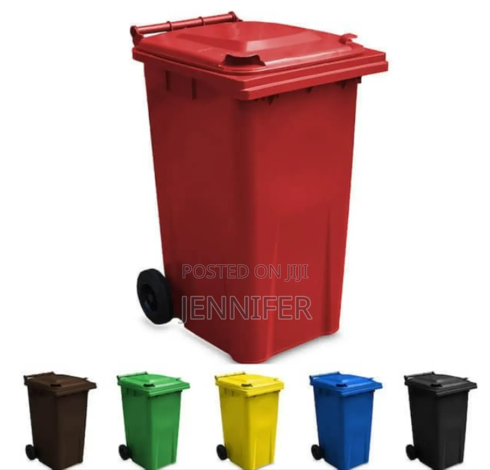 Large Outdoor Rolling Trash Can, 120l
