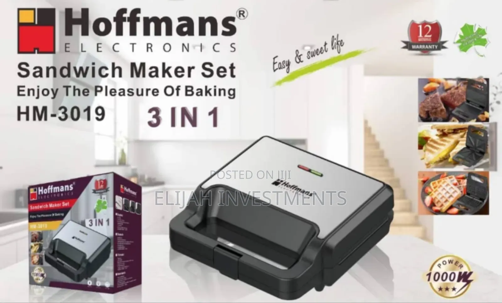 Non-Stick With Fixed Grilled Plate Crispy Sandwich Maker