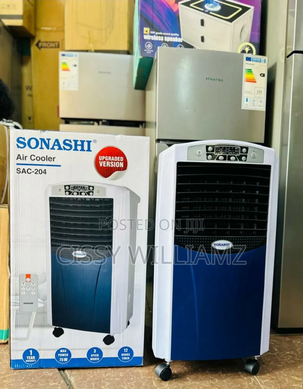 Sonashi Portable Air Cooler W/7liters Water Tank