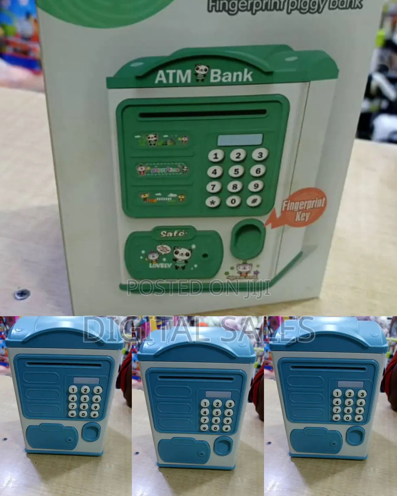 Piggy Atm Sensor Bank Mini Atm Money Storage Safe