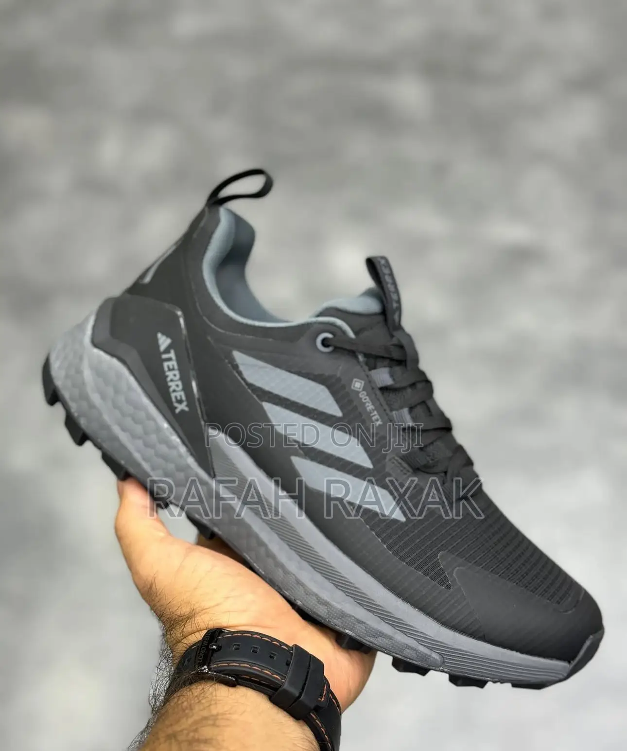 Original Men’S Black Adidas Terrex Free Hiker Waterproof Hiking Shoes