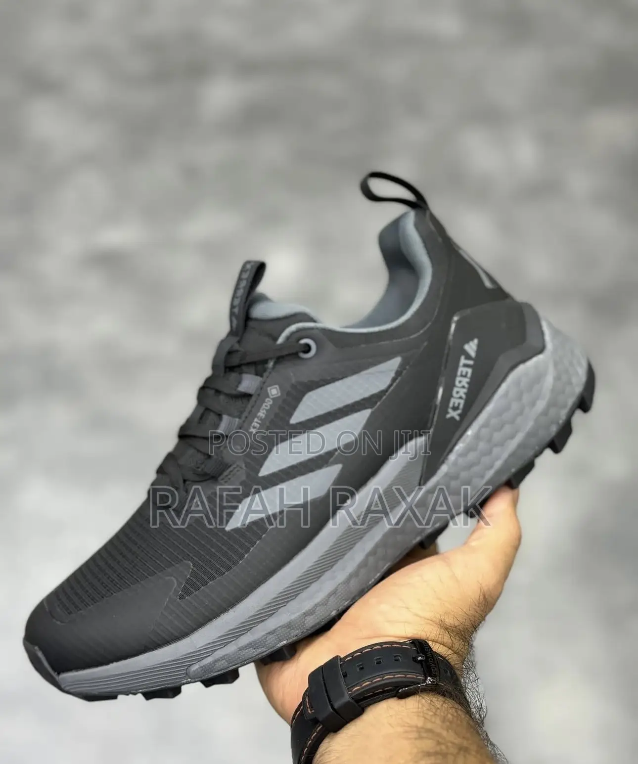 Original Men’S Black Adidas Terrex Free Hiker Waterproof Hiking Shoes